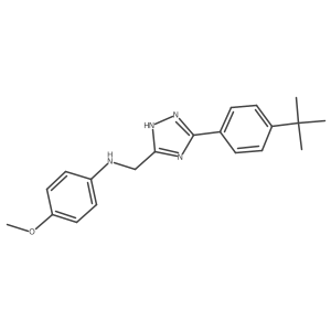 N-((5-(4-(tert-Butyl)phenyl)-1H-1,2,4-triazol-3-yl)methyl)-4-methoxyaniline Structure