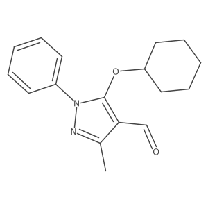 5-(Cyclohexyloxy)-3-methyl-1-phenyl-1H-pyrazole-4-carboxaldehyde结构式