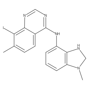 N-(2,3-dihydro-1-methyl-1H-benzimidazol-4-yl)-8-iodo-7-methyl-4-quinazolinamine Structure