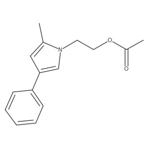 2-(2-Methyl-4-phenylpyrrol-1-yl)ethyl acetate结构式