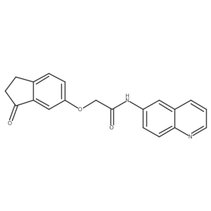 2-((3-oxo-2,3-dihydro-1H-inden-5-yl)oxy)-N-(quinolin-6-yl)acetamide Structure