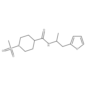 N-[1-(furan-2-yl)propan-2-yl]-1-methanesulfonylpiperidine-4-carboxamide结构式
