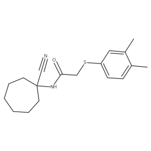 N-(1-cyanocycloheptyl)-2-[(3,4-dimethylphenyl)sulfanyl]acetamide结构式