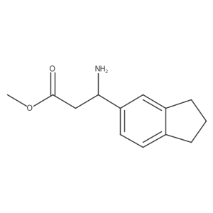 Methyl (I(2)R)-I(2)-amino-2,3-dihydro-1H-indene-5-propanoate结构式