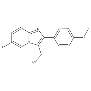 [6-Fluoro-2-(4-methoxyphenyl)imidazo[1,2-a]pyridin-3-yl]methanamine结构式