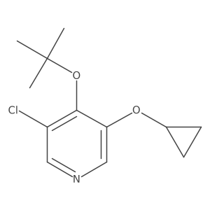 4-Tert-butoxy-3-chloro-5-cyclopropoxypyridine结构式