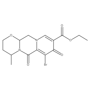 (4R,12aS)-7-Bromo-3,4,6,8,12,12a-hexahydro-4-methyl-6,8-dioxo-2H-pyrido[1',2':4,5]pyrazino[2,1-b][1,3]oxazine-9-carboxylic Acid Ethyl Ester Structure