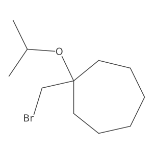 1-(Bromomethyl)-1-(propan-2-yloxy)cycloheptane Structure