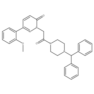 2-(2-(4-benzhydrylpiperazin-1-yl)-2-oxoethyl)-6-(2-methoxyphenyl)pyridazin-3(2H)-one Structure