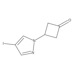3-(4-Iodo-1H-pyrazol-1-yl)cyclobutan-1-one Structure