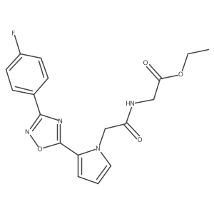 ethyl N-({2-[3-(4-fluorophenyl)-1,2,4-oxadiazol-5-yl]-1H-pyrrol-1-yl}acetyl)glycinate Structure