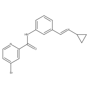 4-bromo-N-(3-((cyclopropylimino)methyl)phenyl)picolinamide结构式