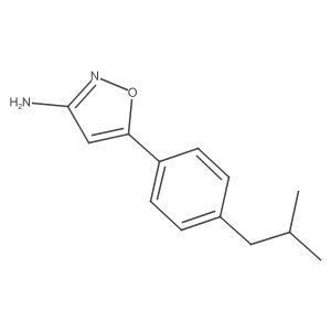 5-[4-(2-Methylpropyl)phenyl]-1,2-oxazol-3-amine结构式