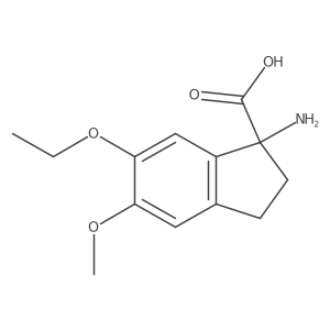 1H-Indene-1-carboxylic acid, 1-amino-6-ethoxy-2,3-dihydro-5-methoxy- Structure