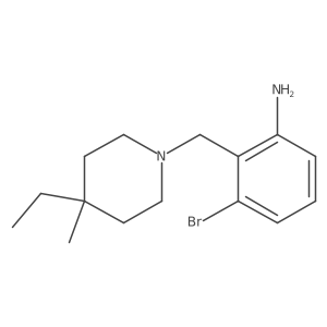 3-Bromo-2-[(4-ethyl-4-methylpiperidin-1-yl)methyl]aniline结构式