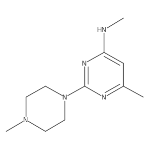 N,6-dimethyl-2-(4-methylpiperazin-1-yl)pyrimidin-4-amine结构式
