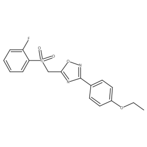 3-(4-Ethoxyphenyl)-5-(((2-fluorophenyl)sulfonyl)methyl)-1,2,4-oxadiazole Structure