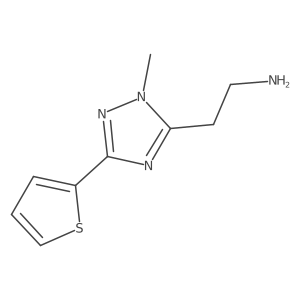 2-[1-methyl-3-(thiophen-2-yl)-1H-1,2,4-triazol-5-yl]ethan-1-amine Structure