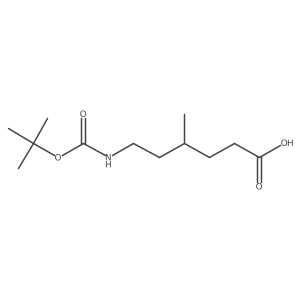 6-((tert-Butoxycarbonyl)amino)-4-methylhexanoic acid Structure
