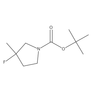 tert-Butyl 3-fluoro-3-methylpyrrolidine-1-carboxylate结构式