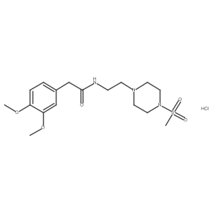 2-(3,4-dimethoxyphenyl)-N-(2-(4-(methylsulfonyl)piperazin-1-yl)ethyl)acetamide hydrochloride Structure