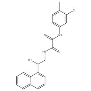 N1-(3-chloro-4-methylphenyl)-N2-(2-hydroxy-2-(naphthalen-1-yl)ethyl)oxalamide结构式