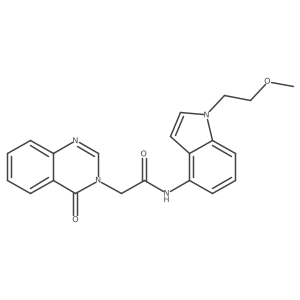 N-[1-(2-methoxyethyl)-1H-indol-4-yl]-2-(4-oxoquinazolin-3(4H)-yl)acetamide结构式