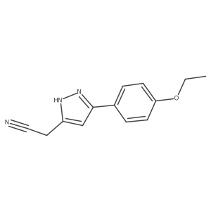 2-(5-(4-Ethoxyphenyl)-1H-pyrazol-3-yl)acetonitrile Structure