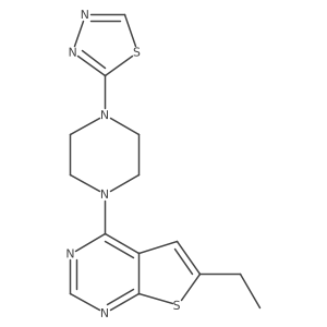 4-(4-(1,3,4-Thiadiazol-2-yl)piperazin-1-yl)-6-ethylthieno[2,3-d]pyrimidine Structure
