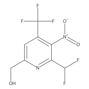 2-(Difluoromethyl)-3-nitro-4-(trifluoromethyl)pyridine-6-methanol结构式