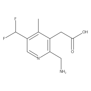 2-(Aminomethyl)-5-(difluoromethyl)-4-methylpyridine-3-acetic acid结构式