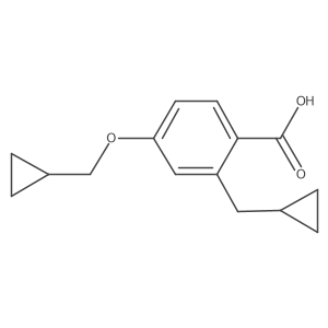 Benzoic acid, 4-(cyclopropylmethoxy)-2-(cyclopropylmethyl)-结构式