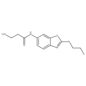 Propanamide, 3-amino-N-[2-(propylthio)-6-benzothiazolyl]- Structure