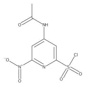 4-(Acetylamino)-6-nitropyridine-2-sulfonyl chloride结构式
