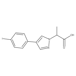 2-(4-(4-Iodophenyl)-1H-pyrazol-1-yl)propanoic acid Structure