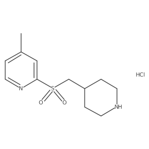 4-Methyl-2-((piperidin-4-ylmethyl)sulfonyl)pyridine hydrochloride Structure