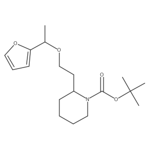 tert-Butyl 2-(2-(1-(furan-2-yl)ethoxy)ethyl)piperidine-1-carboxylate Structure