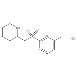 4-Methyl-2-((piperidin-2-ylmethyl)sulfonyl)pyrimidine hydrochloride结构式