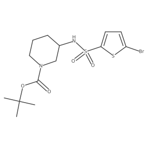 (S)-tert-butyl 3-(5-bromothiophene-2-sulfonamido)piperidine-1-carboxylate Structure