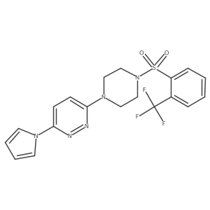 3-(1H-pyrrol-1-yl)-6-(4-((2-(trifluoromethyl)phenyl)sulfonyl)piperazin-1-yl)pyridazine Structure