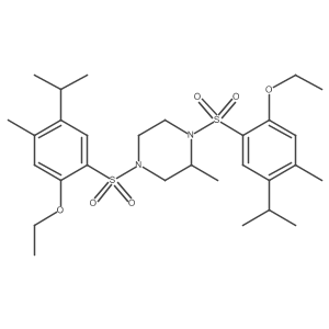 1,4-Bis[2-ethoxy-4-methyl-5-(propan-2-yl)benzenesulfonyl]-2-methylpiperazine Structure