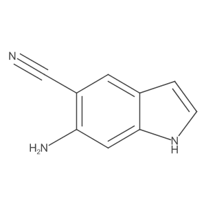 6-Amino-1H-indole-5-carbonitrile结构式