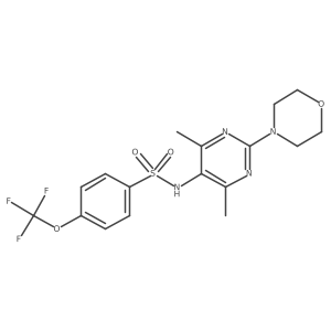 N-(4,6-dimethyl-2-morpholinopyrimidin-5-yl)-4-(trifluoromethoxy)benzenesulfonamide结构式