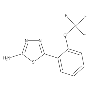 5-[2-(Trifluoromethoxy)phenyl]-1,3,4-thiadiazol-2-amine Structure