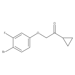 2-(4-Bromo-3-fluorophenoxy)-1-cyclopropylethanone结构式