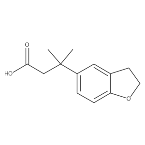 3-(2,3-Dihydrobenzofuran-5-yl)-3-methylbutanoic acid结构式