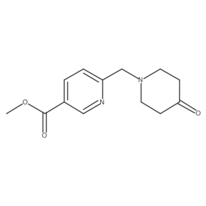 Methyl 6-((4-oxopiperidin-1-yl)methyl)pyridine-3-carboxylate结构式