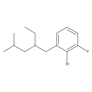 [(2-Bromo-3-fluorophenyl)methyl](ethyl)(2-methylpropyl)amine Structure