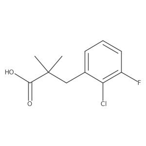 3-(2-Chloro-3-fluorophenyl)-2,2-dimethylpropanoic acid Structure