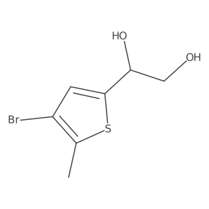 1-(4-Bromo-5-methylthiophen-2-yl)ethane-1,2-diol Structure